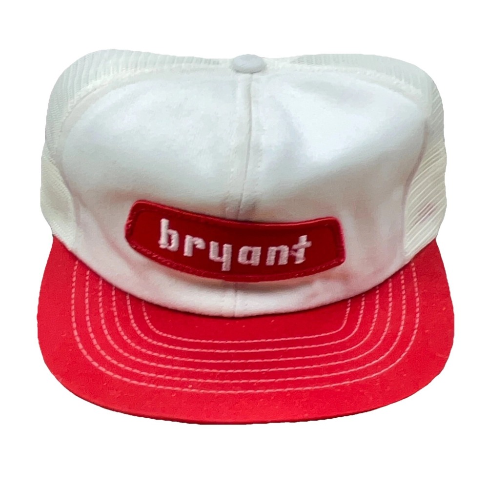 Vintage Swingster Trucker Hat Cap Made In USA 80s Bryant Trucking Patch Farm